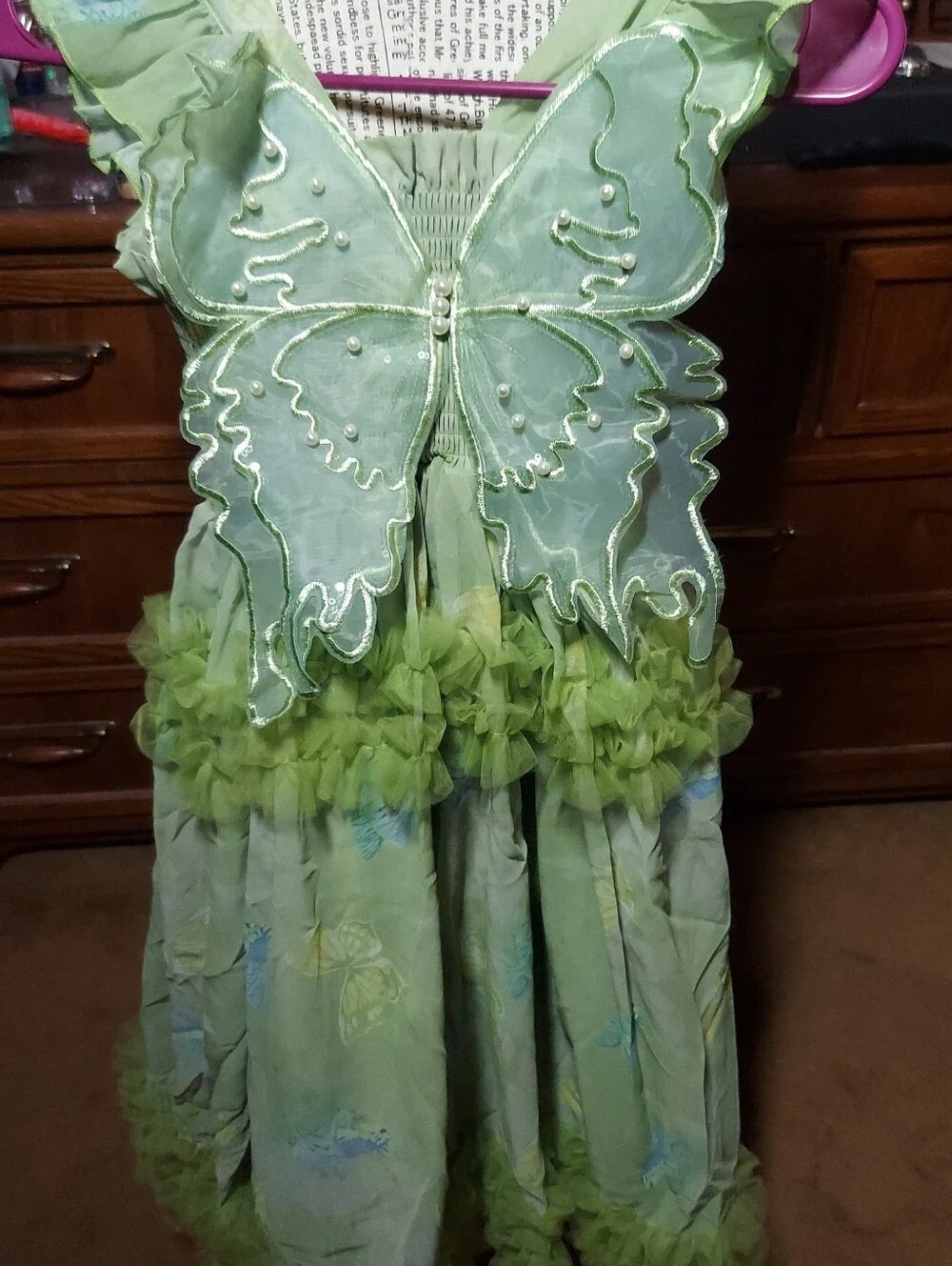 Green Fairy Butterfly Dress Costume for Kids - Unbranded